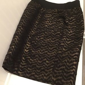 Skirt Medium by Thalia Sodi Black/Gold Shimmer